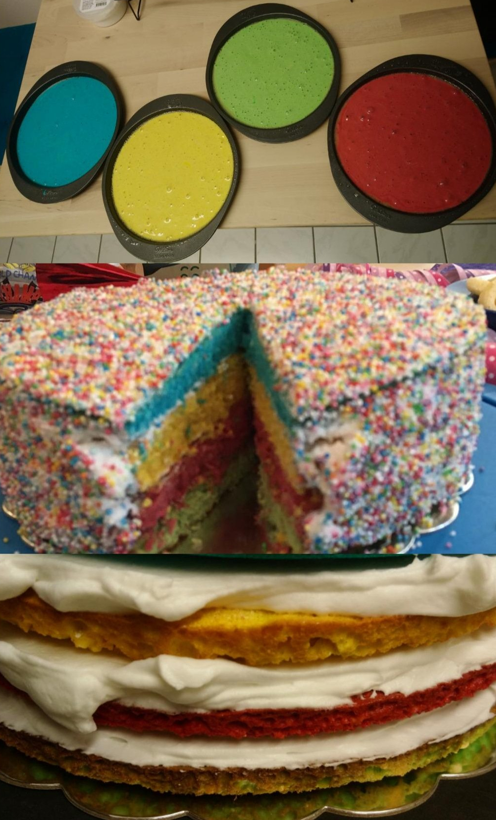 Regenboog spikkeltaart